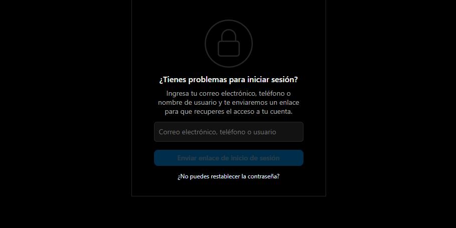 restablecer contraseña instagram